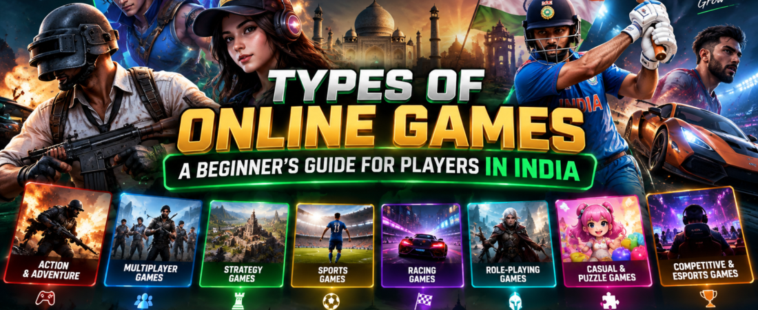 Types of Online Games: A Beginner’s Guide for Players in India